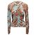 Vintage hellblauer und mehrfarbiger Blumarine Cardigan mit Blumenmuster Größe IT 44 - Ansicht 2