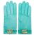 Hermès Türkisfarbene Hermes Lederhandschuhe Größe 7.5 Blau