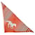 Sciarpa in seta Orange Hermès Triangular H Au Galop Arancione  - vista 2