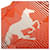 Sciarpa in seta Orange Hermès Triangular H Au Galop Arancione  - vista 9