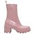 Rosa Moncler Absatz-Gummiregenstiefel Größe 38 Pink