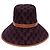 Cappello bucket in lana Gucci Monogram blu navy e multicolore