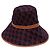 Cappello bucket in lana Gucci Monogram blu navy e multicolore - vista 2
