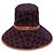 Cappello bucket in lana Gucci Monogram blu navy e multicolore - vista 3