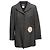 Vintage Black & White Chanel Striped Camellia Jacket Size FR 48 - view 2