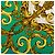 Sciarpa in seta Hermès Les Tuileries verde 90 Scarves - vista 8