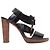 Hermès Sandalias de plataforma en charol negro Hermes Talla 37