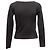 Valentino Garavani Schwarzer Valentino Pullover aus Virgin Wool mit U-Boot-Ausschnitt Größe US S - Ansicht 3