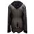 Top in mesh trasparente con cappuccio bianco e nero Balmain Taglia US M - vista 3
