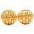 Orecchini a clip Chanel CC placcati oro con motivo conchiglia D'oro