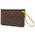 Pochette Louis Vuitton Monogram Neverfull MM Marrone - vista 3