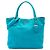 Borsa Tote Convertible Aperta Prada Vitello Daino blu
