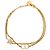 Bracciale a doppia catena con ciondolo a cuore Petit CD Logo placcato oro e strass Dior Gold D'oro - vista 2