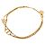 Bracciale a doppia catena con ciondolo a cuore Petit CD Logo placcato oro e strass Dior Gold D'oro - vista 3