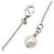 Collana con pendente Chanel CC in ottone con strass e perle finte argento - vista 9