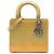 Borsa Lady Dior Medium Ombre Patent Cannage Giallo