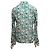 Gucci Blumenprint Pussy-Bow-Bluse in Blau & Multicolor Größe IT 42 - Ansicht 2