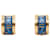 Blue Hermès Enamel Cloisonne Clip On Earrings  - view 1