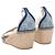Sandali con zeppa espadrilles Gucci GG in denim Medium Wash & Cream Taglia 38.5 Blu - vista 4
