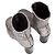 Silberne Isabel Marant Gestreifte Metallic Sock Boots Größe 36 - Ansicht 3