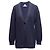 Hermès Navy Hermes Cashmere V-Ausschnitt Longline Cardigan Größe FR 34 Blau
