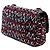 Borsa a tracolla Chanel Medium Classic Tweed con paillettes e doppia patta nera Nero - vista 2