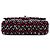 Borsa a tracolla Chanel Medium Classic Tweed con paillettes e doppia patta nera Nero - vista 3