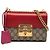 Borsa a tracolla Gucci Small GG Supreme Padlock Rossa Rosso