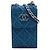 Borsa telefono Chanel 19 in denim blu con catena