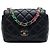 Sac bandoulière Chanel Small Quilted Lambskin Cocovado Ribbon Chain Flap Black Noir