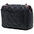 Sac bandoulière Chanel Small Quilted Lambskin Cocovado Ribbon Chain Flap Black Noir - vue 2