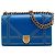 Borsa a tracolla Diorama piccola in agnello borchiato blu