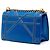 Borsa a tracolla Diorama piccola in agnello borchiato blu - vista 2