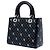 Borsa Lady Dior Medium in pelle di vitello nera con fiori ricamati Nero - vista 2