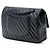 Borsa a tracolla Chanel Medium Classic Chevron Lambskin So Black Double Flap nera Nero - vista 2