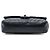 Borsa a tracolla Chanel Medium Classic Chevron Lambskin So Black Double Flap nera Nero - vista 3