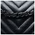 Borsa a tracolla Chanel Medium Classic Chevron Lambskin So Black Double Flap nera Nero - vista 7
