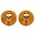 Orecchini a clip rotondi Chanel Gold Plated CC trapuntati Oro D'oro - vista 2
