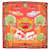 Pañuelo de seda Versace Miami Beach con motivo multicolor y naranja  - vista 1