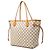Borsa Tote Louis Vuitton Damier Azur Neverfull MM bianca Bianco - vista 2