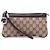 Pochette e borsa a mano Gucci GG Canvas Horsebit beige