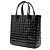 Tote Chanel CC Chocolate Bar in vernice nero - vista 2