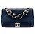 Borsa Chanel Small Lambskin Elegant Chain Single Flap blu