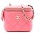 Mini Vanity Case Chanel in agnello trapuntato rosa con manico e tracolla a catena