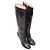 Botas altas de tacón en charol con relieve de cocodrilo negro Giuseppe Zanotti Talla 9.5 - vista 2