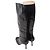 Botas altas de tacón en charol con relieve de cocodrilo negro Giuseppe Zanotti Talla 9.5 - vista 3