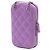 Borsa crossbody per telefono con zip in agnello trapuntato CC Chanel viola Porpora - vista 2