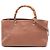 Bamboo Borsa shopper Gucci Medium in pelle di vitello bambù marrone