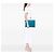 Pochette con cremallera Hermès Toile Bora Bora Blue GM Azul - vista 8