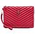 Pochette/Clutch Saint Laurent Chevron Leather Monogram Zip A5 Wristlet Rosso